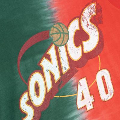3. Koszulka Mitchell & Ness NBA Seattle Supersonics Shawn Kemp Tie Dye Cotton Tank - TTNK3206-SSUYYSKEGNRD