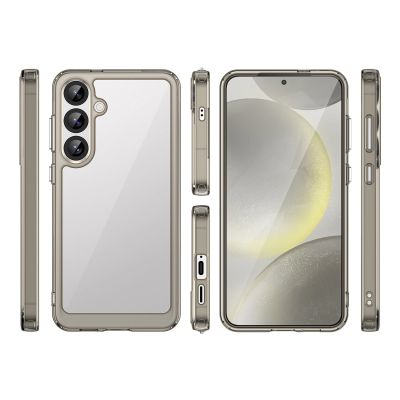 2. Etui silikonowe Outer Space Case z żelową ramką do Samsung Galaxy S25+ - przezroczysto-czarne