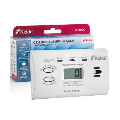 8. Czujnik tlenku węgla z wyświetl. LCD K7DCO Kidde