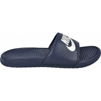 Uniwersalne klapki męskie Nike w kolorze granatowym, skóra syntetyczna, materiał tekstylny i pianka Phylon