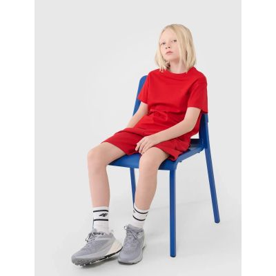 6. Spodenki dresowe chłopięce 4F 4FJWSS25TSHOM627-62S