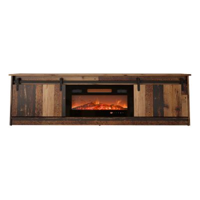 6. Szafka RTV GRANERO+kominek 200x56,7x35 old wood
