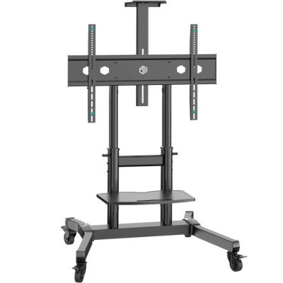 ONKRON TS1891-B Stojak Mobilny nachylny do TV 50"- 90", max 100 kg, czarny
