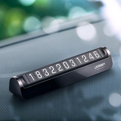 2. Ugreen tabliczka parkingowa na numer telefonu do samochodu czarna (LP178)