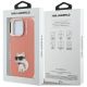 8. Etui Karl Lagerfeld IML Aquarelle Choupette & Logo na iPhone 16 Pro Max - różowe