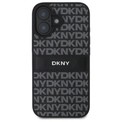 3. Etui DKNY Texture Pattern Tonal Stripe na iPhone 16 - czarne