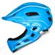 3. Kask rowerowy fullface dziecięcy Wozinsky z tylną lampką USB 52-56 cm - niebieski