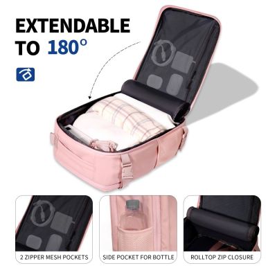 6. Plecak Tech-Protect Defender S50 do Ryanair & Wizzar, na laptopa 20L - różowy