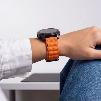 6. Pasek Tech-Protect Nylon Pro na Garmin Fenix 5X / 5X Plus / 6X / 6X Pro / 7X / 8 / 8 Pro / 9 / 9 Pro (47 mm) - pomarańczowy