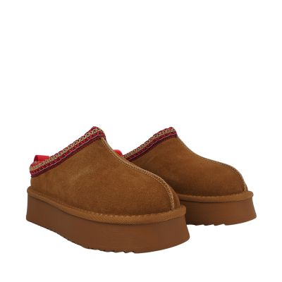 2. Buty damskie skórzane Solo Soprani Couture Sabot fur Hugh Platform jasny brąz SSW421P22 51