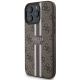 2. Etui Guess 4G Printed Stripes MagSafe na iPhone 16 Pro Max - brązowe