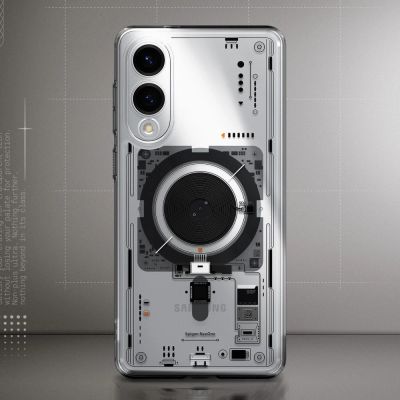 8. Etui Spigen Ultra Hybrid Mag z MagSafe na Samsung Galaxy S25 Edge z nadrukiem - przezroczyste