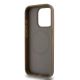7. Etui DKNY Leather Pattern Metal Logo MagSafe na iPhone 14 Pro Max - brązowe