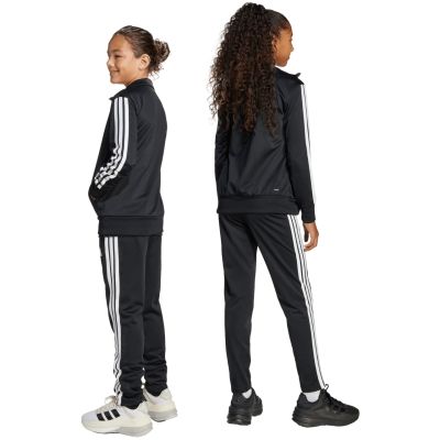 5. Dres dla dzieci adidas Essentials Climacool Kids 3 Stripes Training Tracksuit 205 czarny JD6502