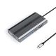 Stacja dokująca USB-C Orico XDR 12w1 USB-A USB-C 2x HDMI 4K 60Hz DisplayPort 4K 60Hz RJ45 Gigabit PD 100W czytnik kart SD i microSD - szara