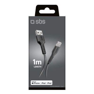 2. Kabel SBS TECABLEUSBIP589K USB-A - Lightning 1m z certyfikatem MFi - czarny