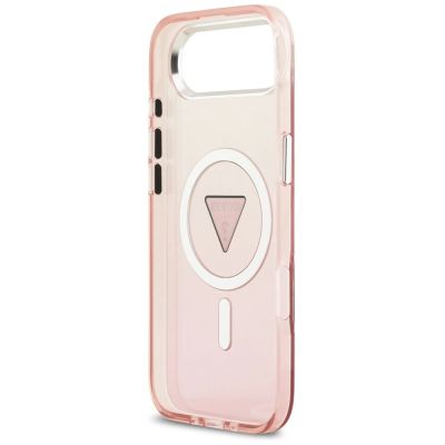 7. Etui Guess IML Gradient Triangle Logo MagSafe na iPhone Air - różowe