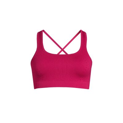 Top CASALL Scallop Seamless Bralette różowy
