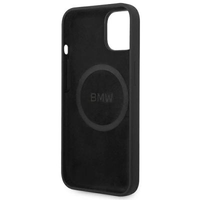 8. Etui BMW Silicone Signature Logo MagSafe na iPhone 14 Plus - czarne