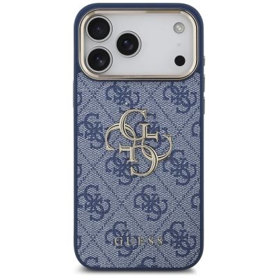 3. Etui Guess 4G Big 4G Classic Logo na iPhone 18 Pro Max / 17 Pro Max - niebiesko-złote