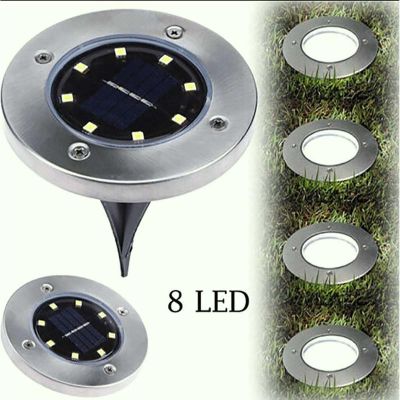 7. LAMPA SOLARNA 8 LED SMD DO WBICIA W PODŁOŻE KPL.4SZT