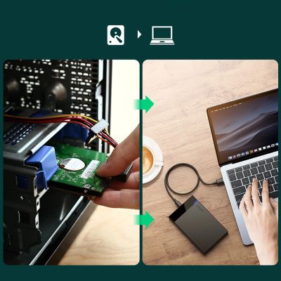3. Ugreen adapter obudowa kieszeń na dysk SATA 2.5'' 6TB USB-C 3.0 czarny (US221)