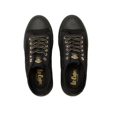 5. Lee Cooper buty damskie sportowe trampki czarne platforma koronkowe