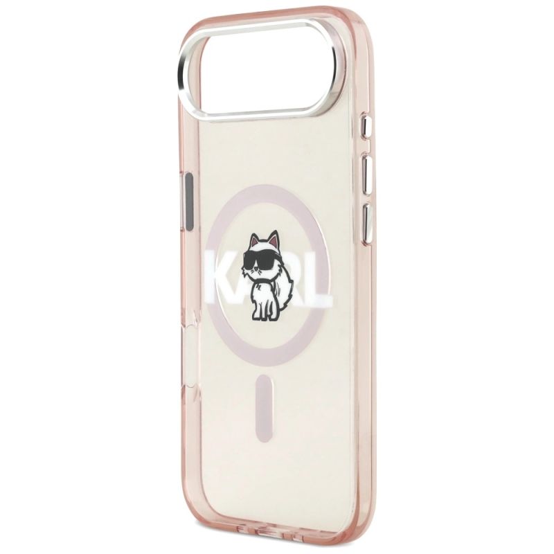 6. Etui Karl Lagerfeld IML Choupette Sketch Logo MagSafe na iPhone 17 Air - różowe