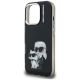 6. Etui Karl Lagerfeld IML Aquarelle Karl & Choupette & Logo na iPhone 16 Pro czarne