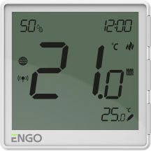 Regulator temperatury ENGO Controls EONE-230W, 230V, biały, Internetowy, podtynkowy, ZigBee
