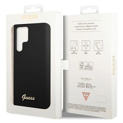 8. Etui Guess Silicone Vintage Gold Logo na Samsung Galaxy S23 Ultra - czarne