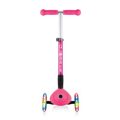 5. Hulajnoga 3-kołowa Globber Foldable Lights Fuchsia Jr 437-110