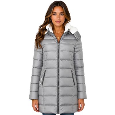 Parka damska Geographical Norway CARENNE LGREY DB LADY 0116 (WZ5513F/GN-LIGHT GREY)
