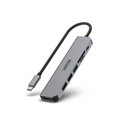 22. UNITEK HUB USB-C 7W1, HDMI 4K, PD 100W, 5GBPS, ALU