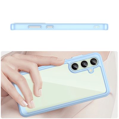 4. Etui silikonowe Outer Space Case z żelową ramką do Samsung Galaxy S24 FE - niebieskie