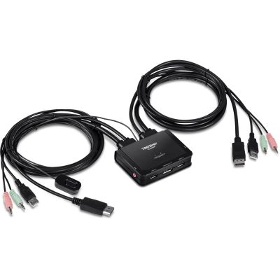 Trendnet TK-220DPI przełącznik KVM Czarny
