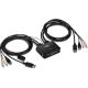 Trendnet TK-220DPI przełącznik KVM Czarny
