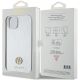 8. Etui Guess Strass Metal Logo do iPhone 15 Plus - srebrne