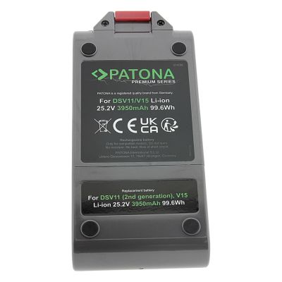 3. PATONA Premium Akumulator Dyson V11 (2.Generation) V15, 3950mAh, 25.2V Li-Ion