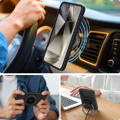 3. Etui Tech-Protect Liquid Silicone MagSafe na Samsung Galaxy S25 - czarne