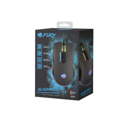 6. FURY MYSZ DLA GRACZY SCRAPPER 6400DPI RGB NFU-1699