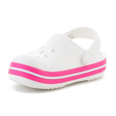 3. CROCS CROCBAND KIDS CLOG T WHITE/PINK CRUSH 207005-6WU
