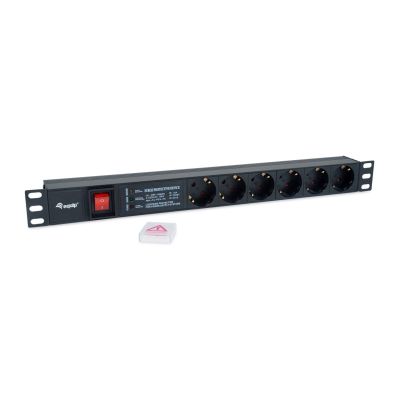 2. Equip 333317 rozdzielacz zasilania PDU 6 x gniazdo sieciowe 1U