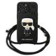 2. Etui Karl Lagerfeld Leather Monogram Patch and Cord Iconik na iPhone 13 Pro / 13 - czarne