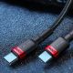11. Kabel Baseus CATKLF-AL91 USB-C - USB-C PD QC 100W 5A 480Mb/s 2m - czarno-czerwony