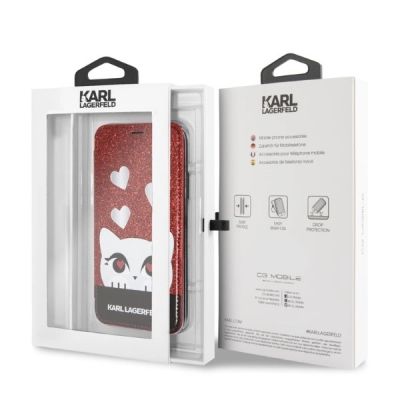 5. Etui Karl Lagerfeld Valentine na iPhone X / XS - czerwone