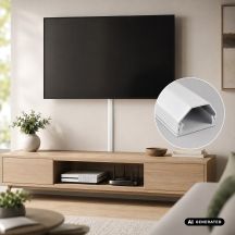 MACLEAN ALUMINIOWA LISTWA MASKUJĄCA DO KABLI, 33X18X750MM, BIAŁA MCTV-897 W