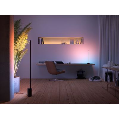 6. Lampa podłogowa Philips Hue Gradient Signe w kolorze czarnym