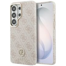 Etui Guess 4G Rhinestone Round Logo MagSafe na Samsung Galaxy S26 Ultra - różowe