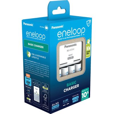 2. ŁADOWARKA PANASONIC BASIC + 4x AA ENELOOP 2000 mAh